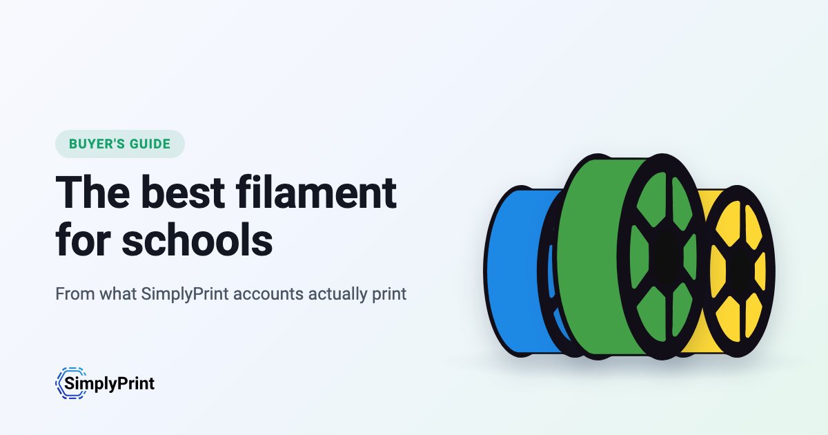 The best filament for schools: spools in blue, green and yellow
