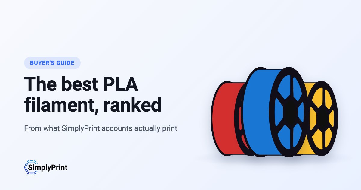 The best PLA filament, ranked: spools of red, blue and yellow PLA