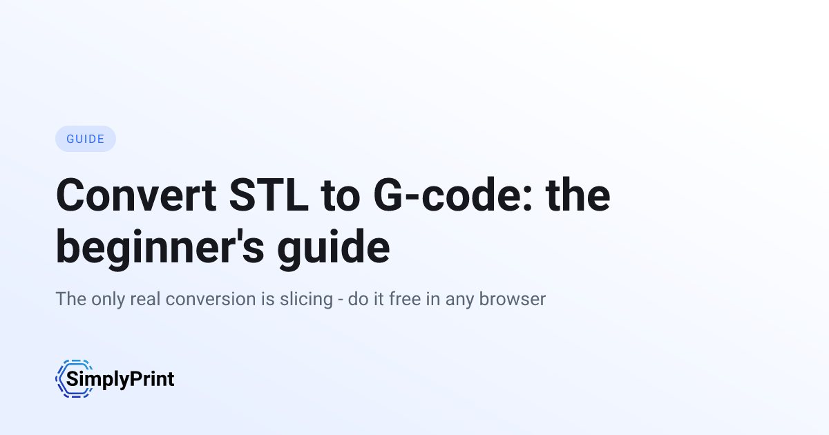 A diagram showing an STL model becoming G-code through a slicer, with the SimplyPrint cloud slicer running OrcaSlicer in a browser