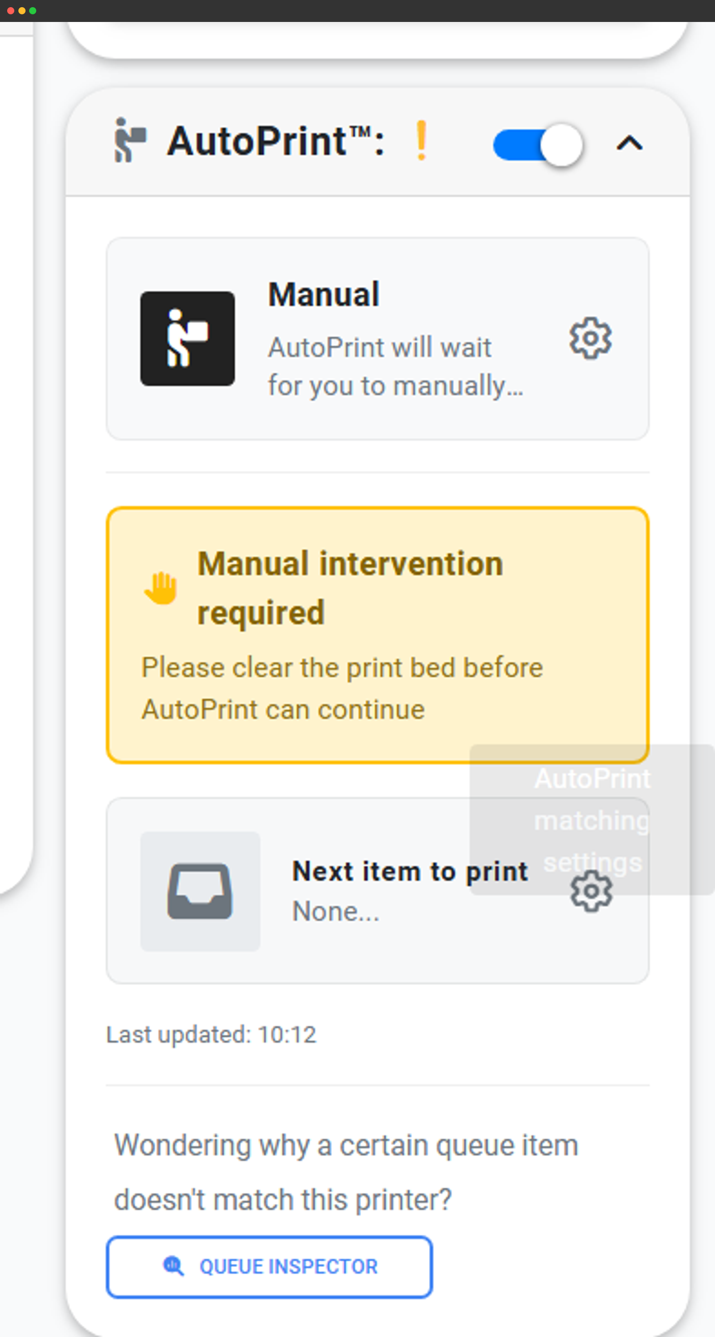 AutoPrint hardware