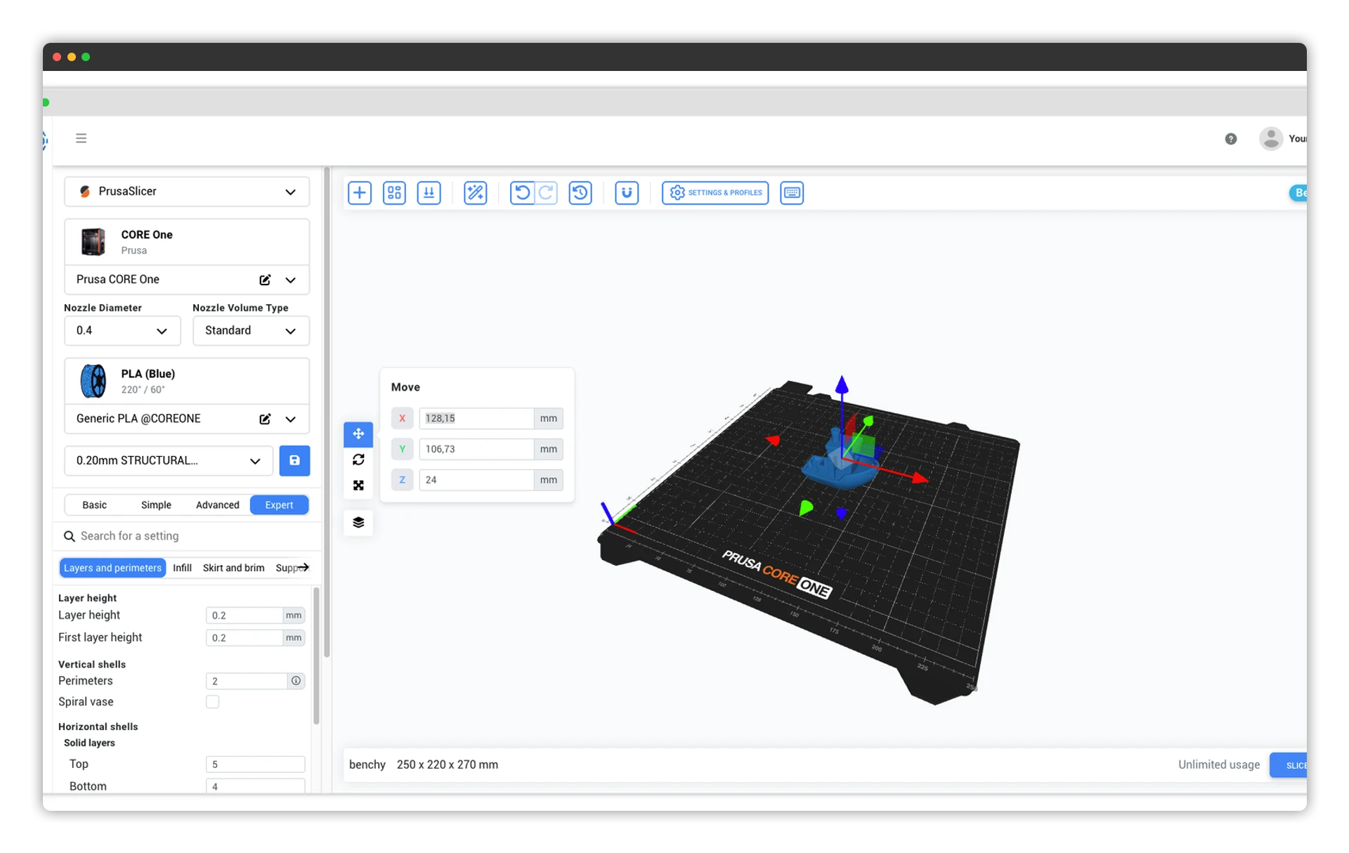 The SimplyPrint cloud slicer running in the browser - full slicing control on any device, including Chromebooks