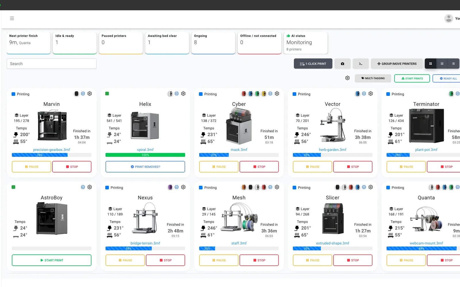 1-Click bulk start