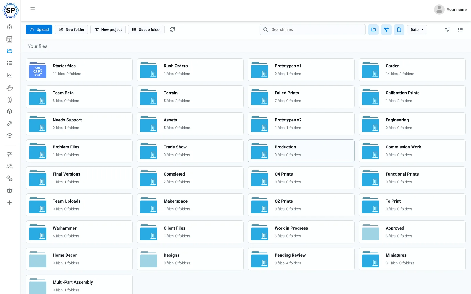 Cloud files & history