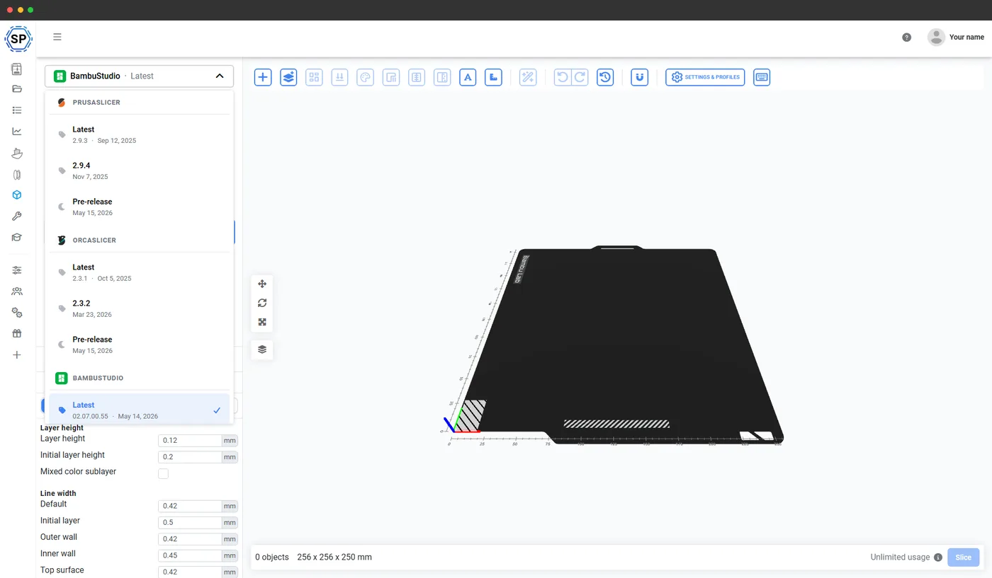SimplyPrint cloud slicer running in the browser - nothing to install for students