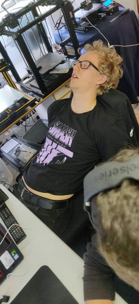 Co-founder napping after a long night of coding