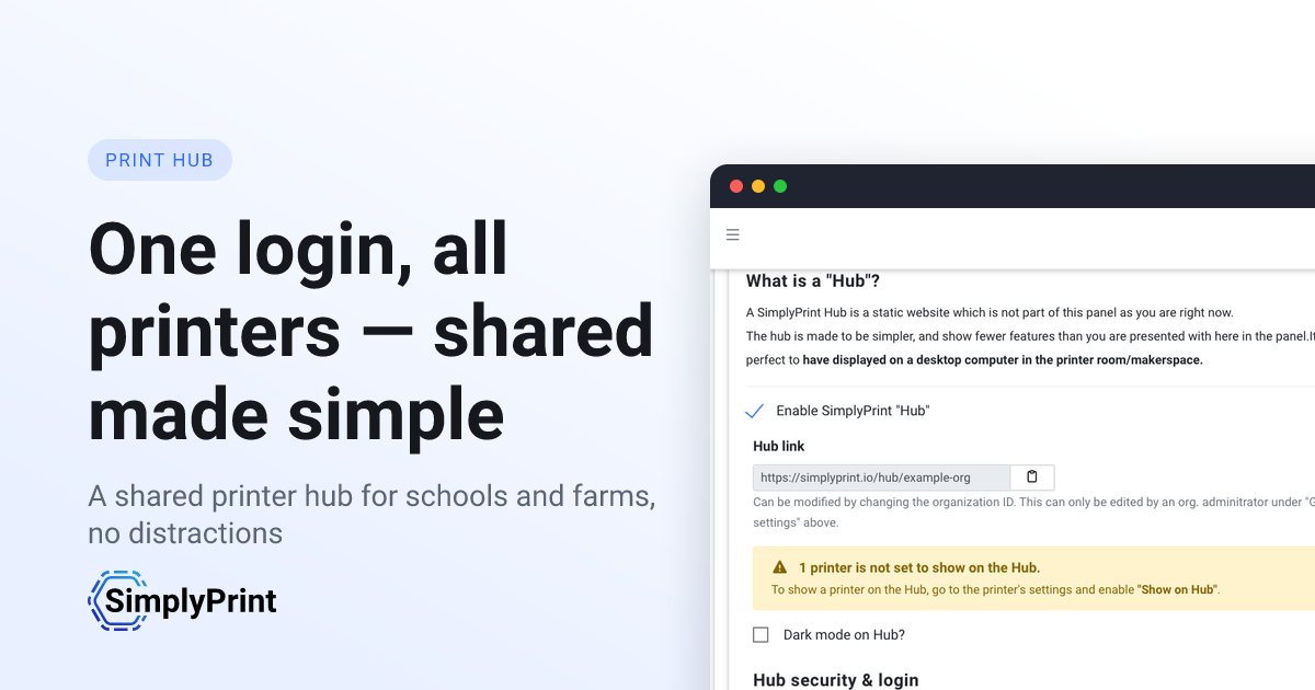 The 3D printer Hub for schools and print farms - SimplyPrint
