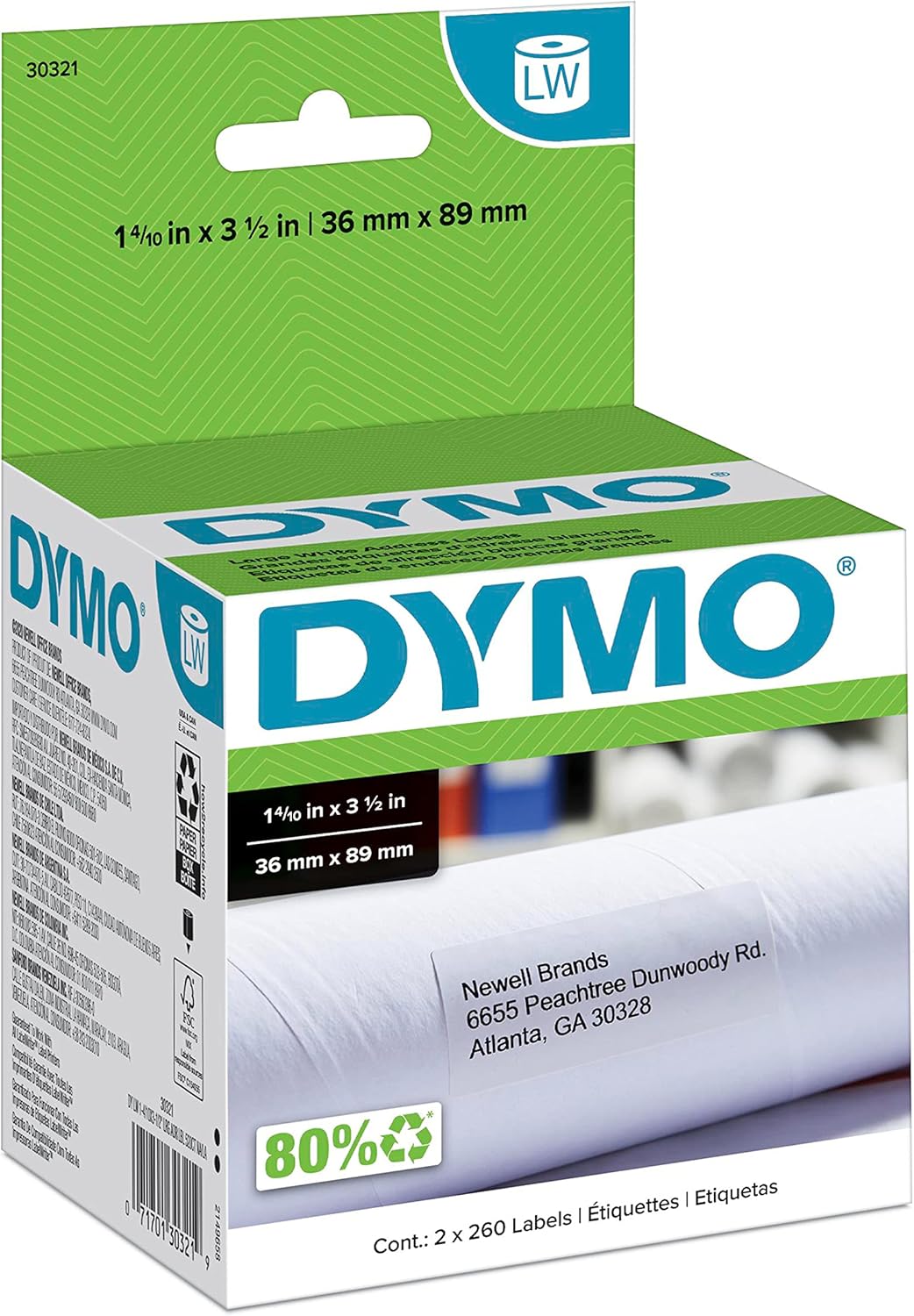 DYMO large address labels (36x89mm)