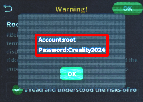 HI root account information (password)