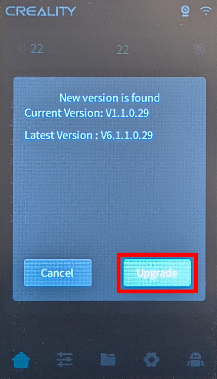 Nebula upgrade popup
