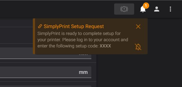 SimplyPrint setup code