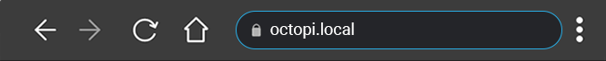 octopi.local URL in browser